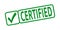 Certified Check Verification Rubber Stamp