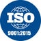 Certified Company Certificate ISO 9001:2015 Blue vector, Quality Certificate