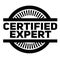CERTIFIED EXPERT stamp on white