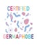 Certified germaphobe with germs virus graphic