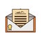 Certified mail envelope isolated icon