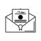 Certified mail envelope isolated icon