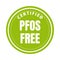 Certified PFOS free symbol icon