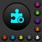 Certified plugin dark push buttons with color icons