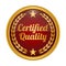 Certified quality badge on white background.