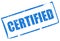 Certified rectangular vector stamp