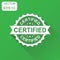 Certified rubber stamp icon. Business concept certified stamp pi