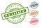 Certified rubber stamp seals for approved products
