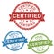 Certified, safety, halal, vector badge label stamp tag for product, marketing selling online shop or web e-commerce