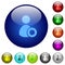 Certified user color glass buttons