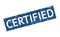 Certify official seal stamp badge. Accredited vector certified icon sticker guarantee company