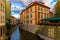 Certovka (Devil\'s Canal), sometimes also called little Prague Venice. Czechia. Certovka Canal running through local neighbourhood
