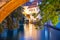 Certovka River and old Water mill under Charles Bridge, Lesser Town of Prague, Czech Republic