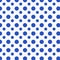 Cerulean blue and white polka dots