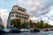 Cervantes Institute Building in Madrid at sunset