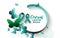 Cervical Cancer Awareness green, web banner for support and health care.