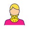 Cervical collar color icon