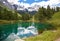 Cervinia, Valle d\'Aosta, Italy. Lake blue.