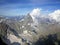 Cervino Matterhorn.. Aerial View from glider. Italian Alps