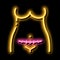 cesarean section neon glow icon illustration