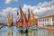 Cesenatico, Emilia Romagna, Italy: the port canal with the ancient sailing boats