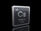 Cesium Cs, element symbol from periodic table series