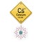 Cesium periodic elements. Business artwork vector graphics