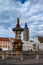 CESKE BUDEJOVICE, CZECHIA - SEPTEMBER 2, 2022: Main square of largest city in South Bohemia region