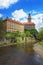 Cesky Krumlov State Castle with bend Vltava River