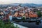 Cesky krumlov sunrise view