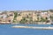 Cesme castle with marina area with small pier in Cesme, Ä°zmir