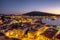 Cesme cityscape at Aegean sea coast, Turkey