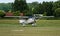 Cessna 172N light recreational aircraft during take-off at Breclav Airport