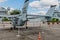 Cessna O-2A Skymaster airplane on display at seaside park