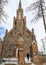 Cesvaine Evangelical Lutheran Church made of broken boulders and red bricks is an example of the neo-Gothic style, which stands
