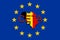 CETA - comprehensive economic and trade agreement on Euro Union background, Belgium map