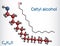 Cetyl alcohol, palmityl alcohol molecule. Used in cosmetic industry, as emulsifying agent in pharmaceutical preparations.