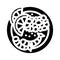 ceviche mexican cuisine glyph icon vector illustration