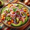 Ceviche is the typical Peruvian dish, which consists of raw fish or seafood marinated in lemon juice.