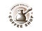 Cezve logo - vector illustration. Cofee emblem on white background