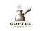 Cezve logo - vector illustration. Cofee emblem on white background