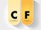 CF - Compact Flash acronym, technology concept background