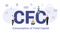 Cfc consumption of fixed capital concept with big word or text and team people with modern flat style - vector