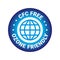 CFC Free, ozone friendly vector round icon badge