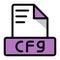 Cfg file icon colorful style design. document format text file icons, Extension, type data, vector illustration