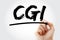 CGI - Common Gateway Interface acronym with marker, technology concept background