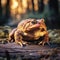 A CGI frog brought to life in stunning hyper-realistic detail.