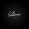 CH Simple Signature Logo - Handwritten Vector Template for C and H Logo