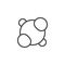 CH4 molecular structure line icon
