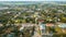 Chachersk, Gomel Region, Belarus. Aerial View Of Skyline Cityscape. Old Transfiguration Church. Historical Heritage In